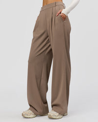 Woman wearing StretchShift Wide Leg Pant - Taupe Ash | Model:Leilani | Size:XS | Thumbnail Index: 6