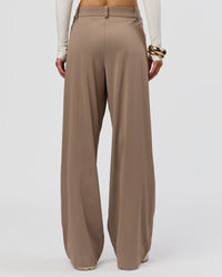 Woman wearing StretchShift Wide Leg Pant - Taupe Ash | Model:Leilani | Size:XS | Thumbnail Index: 3