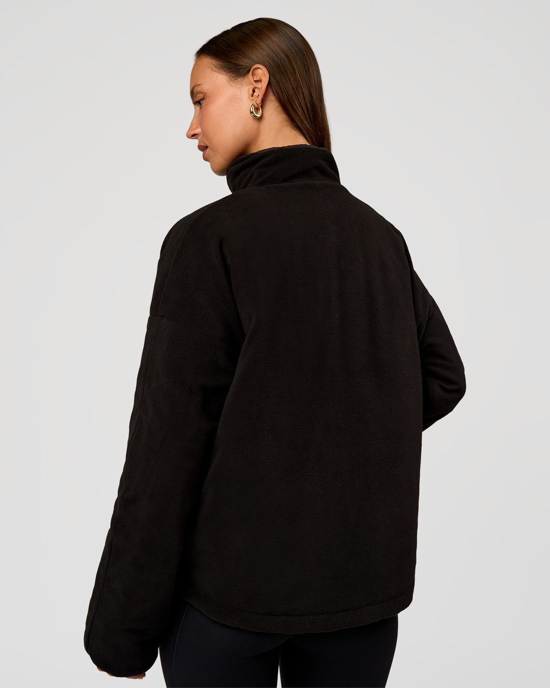 Woman wearing Thrive Reversible Jacket - Black | Model:Brylee | Size:XS - view 7