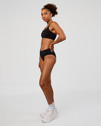 Woman wearing Turbo Track Brief in Black | Model:Txai | Size:XS | Thumbnail Index: 3