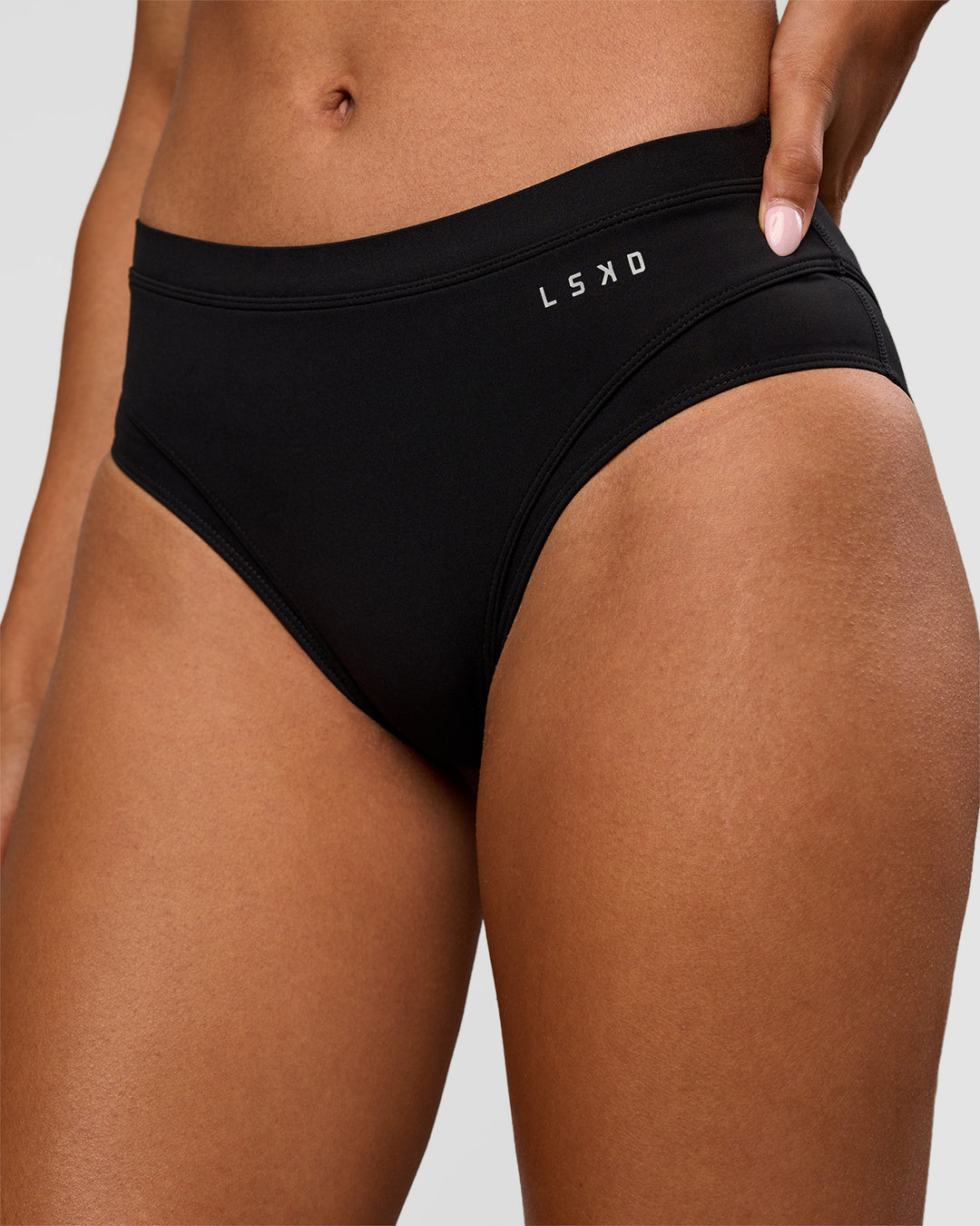 Woman wearing Turbo Track Brief in Black | Model:Txai | Size:XS - view 6