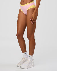 Woman wearing Turbo Track Brief in Marshmallow-Lemon | Model:Txai | Size:XS | Thumbnail Index: 6