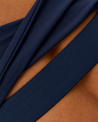 Woman wearing Twist Sports Bra D/DD/E - Future Navy | Model:Brylee | Size:XS | Thumbnail Index: 10