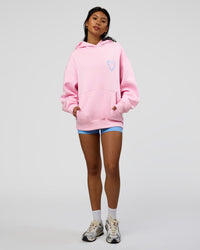 Woman wearing Unisex Love The Process Oversize Hoodie - Marshmallow-Open Air | Model:Loren | Size:XS | Thumbnail Index: 9