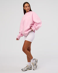 Woman wearing Unisex Love The Process Oversize Hoodie - Marshmallow-White | Model:Brylee | Size:XS | Thumbnail Index: 7