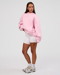 Woman wearing Unisex Love The Process Oversize Hoodie - Marshmallow-White | Model:Brylee | Size:XS | Thumbnail Index: 8