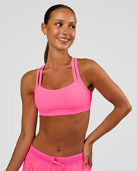 Woman wearing Velocity Sports Bra - Sugar Plum | Model:Brylee | Size:XS | Thumbnail Index: 3