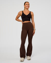 Woman wearing Vitality Long Line Sports Bra - Black | Model:Maja | Size:XS | Thumbnail Index: 3