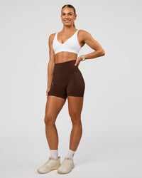 Woman wearing Vitality Sports Bra - White | Model:Maja | Size:XS | Thumbnail Index: 4