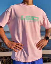 Campaign image of Sideline FLXCotton Oversized Tee - Marshmallow-Jelly Mint | Thumbnail Index: 1