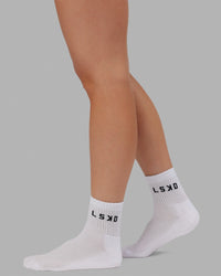 Daily Quarter Crew Sock - White | Thumbnail Index: 0