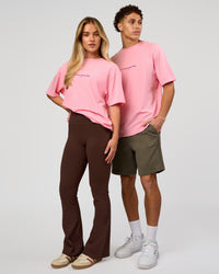 Duo wearing VS6 1% Better FLXCotton Oversize Tee - Pink Rose | Model:Leandro | Size:M | Model:Issy | Size:XS | Thumbnail Index: 3