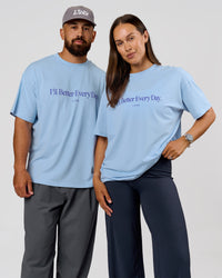 Duo wearing VS6 1% Better Fathers Day FLXCotton Oversized Tee - Open Air | Model:Jess | Size:S | Model:Jordan | Size:XL | Thumbnail Index: 3