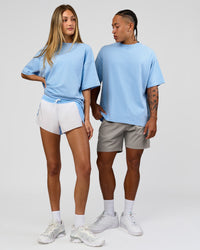 Duo wearing Strong is Beautiful Heavyweight Oversized Tee - Open Air | Model:Georgia | Size:XS | Model:Malebo | Size:M | Thumbnail Index: 9