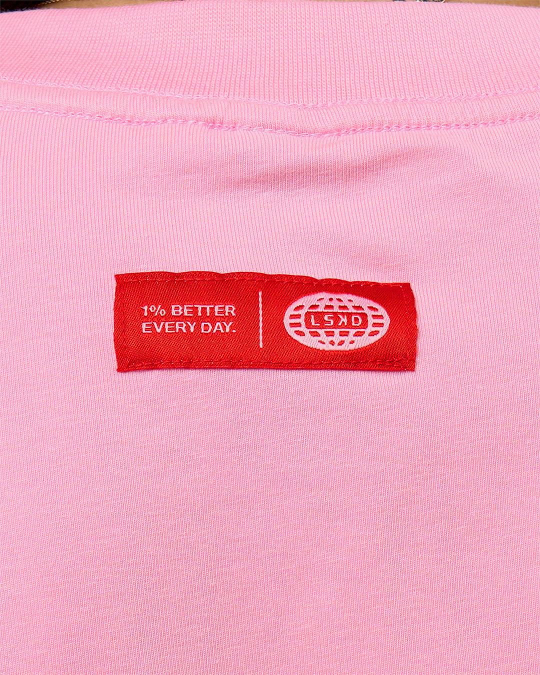Duo wearing Inline Heavyweight FLXCotton Oversized Tee - Pink Rose-Flame | Model:Rhiley | Size:XS | Model:Xav | Size:L - view 16