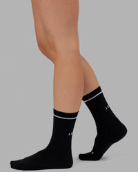 Fast Performance Crew Sock Black-White | Thumbnail Index: 1