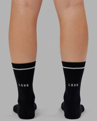 Fast Performance Crew Sock Black-White | Thumbnail Index: 2