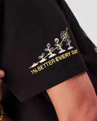 Man wearing TGHF X LSKD 26 FLXCotton Oversized Tee - Black | Model:Cooper | Size:L | Thumbnail Index: 6