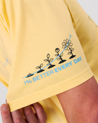 Man wearing TGHF X LSKD 26 FLXCotton Oversized Tee - Lemon | Model:Cooper | Size:L | Thumbnail Index: 6