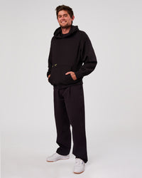 Man wearing TGHF X LSKD 26 Oversized Hoodie - Black | Model:Cooper | Size:L | Thumbnail Index: 10