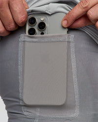 Man wearing Hybrid Lined 5" Short - Alloy | Model:Jaiden | Size:L | Thumbnail Index: 3