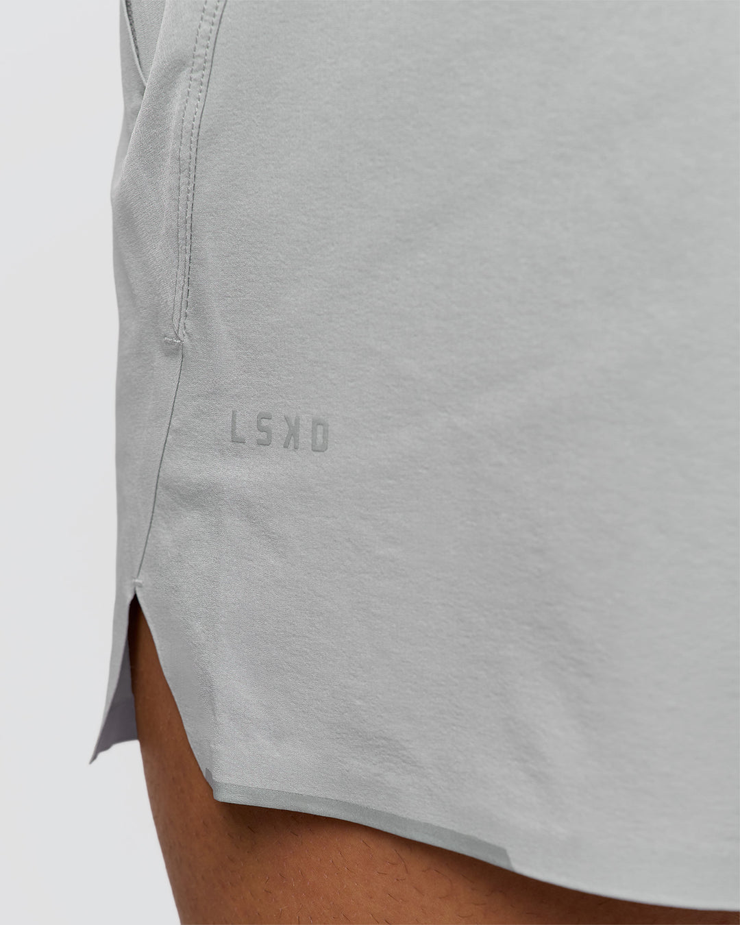 Man wearing Hybrid Lined 5" Short - Alloy | Model:Jaiden | Size:L - view 13