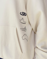 Man wearing Greatest of All Time Heavyweight Oversized Hoodie - Off White | Model:Shane | Size:L | Thumbnail Index: 7
