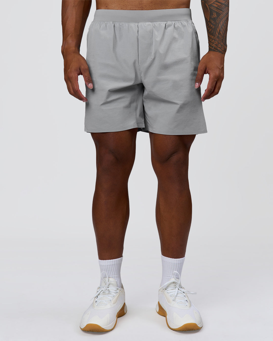 Man wearing Hybrid Lined 7" Short - Alloy | Model:Xav | Size:L - view 3