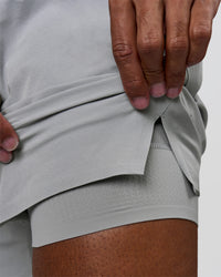 Man wearing Hybrid Lined 7" Short - Alloy | Model:Xav | Size:L | Thumbnail Index: 3