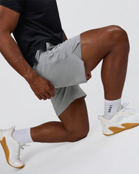 Man wearing Hybrid Lined 7" Short - Alloy | Model:Xav | Size:L | Thumbnail Index: 4