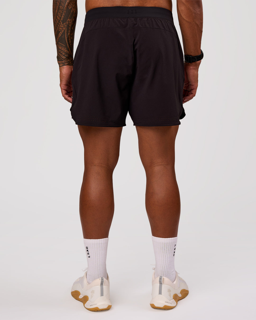 Man wearing Lift 6" Short - Black-Reflective | Model:Xav | Size:L - view 8