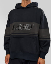 Man wearing A-Team Oversized Hoodie - Caviar-Onyx | Model:Albert | Size:M | Thumbnail Index: 9