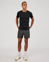 Man wearing AeroFLX+ Seamless Set In Tee - Black Marl | Model:Albert | Size:M | Thumbnail Index: 3
