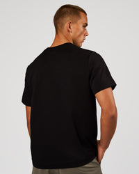 Man wearing AfterDark ZeroCrease Regular Tee - Black | Model:Albert | Size:M | Thumbnail Index: 2