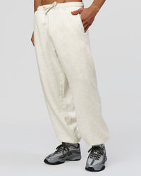 Man wearing Base Baggy Cuffed Track Pant - Silver Marl | Model:Albert | Size:M | Thumbnail Index: 5