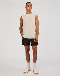 Man wearing Base FLXCotton Tank - Silver Marl | Model:Albert | Size:M | Thumbnail Index: 3