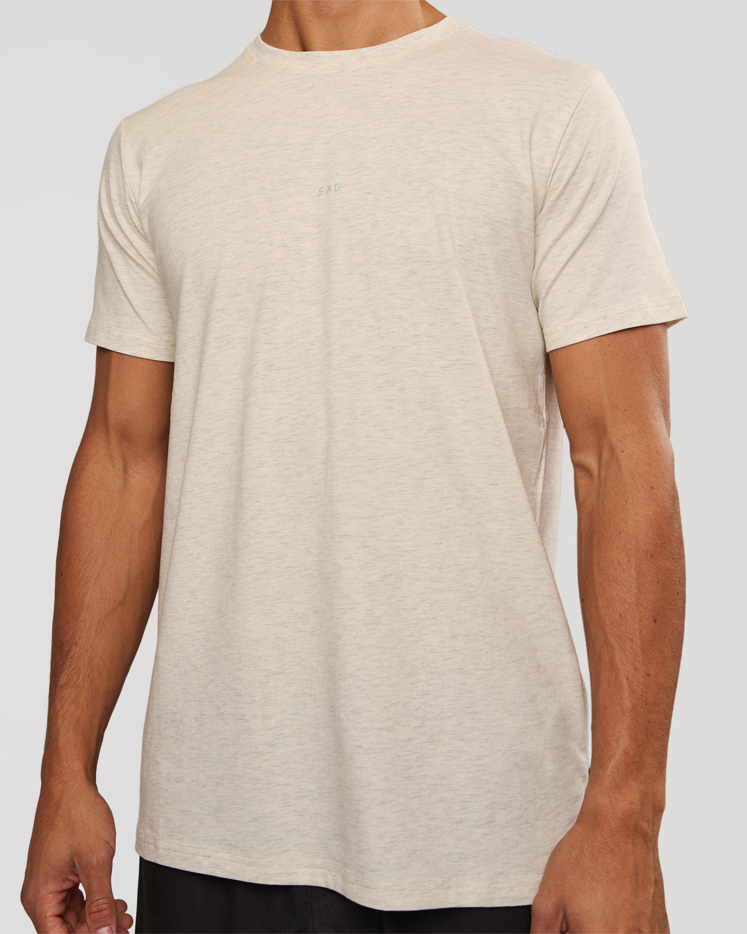 Man wearing Base FLXCotton Tee - Silver Marl | Model:Albert | Size:M - view 2