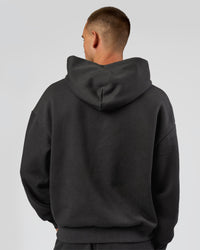 Man wearing Base Oversized DC Hoodie - Onyx | Model:Albert | Size:M | Thumbnail Index: 4