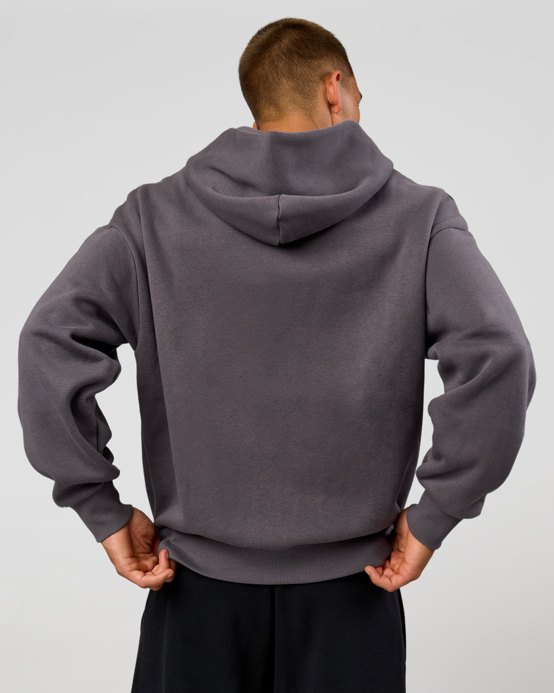 Man wearing Base Oversized Hoodie - Duskstone | Model:Albert | Size:M - view 5