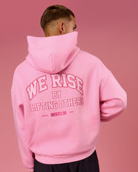 Man wearing BCAM Heavyweight Boxy Hoodie - Pink Rose | Model:Albert | Size:M | Thumbnail Index: 1