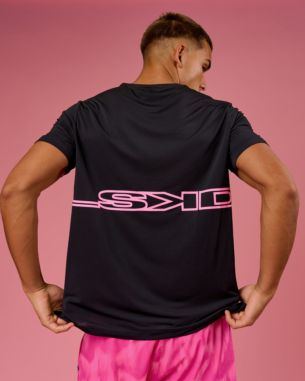 Man wearing BCAM Rep Training Tee - Black | Model:Albert | Size:M - view 1