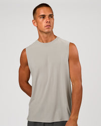 Man wearing Cadence MicroMotion Muscle Tank - Alloy | Model:Albert | Size:M | Thumbnail Index: 1