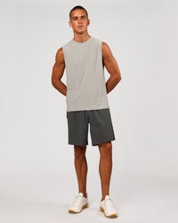 Man wearing Cadence MicroMotion Muscle Tank - Alloy | Model:Albert | Size:M | Thumbnail Index: 3