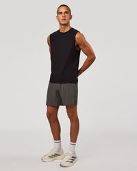 Man wearing Cadence Swift Muscle Tank - Black | Model:Albert | Size:M | Thumbnail Index: 6