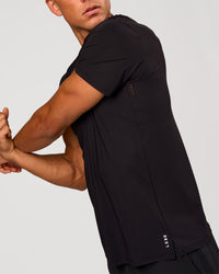 Man wearing Cadence Swift Tee - Black | Model:Albert | Size:M | Thumbnail Index: 2