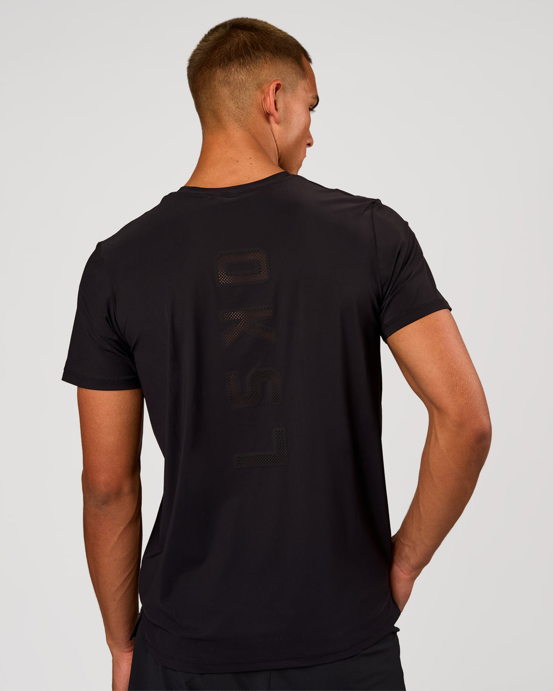 Man wearing Cadence Swift Tee - Black | Model:Albert | Size:M - view 4