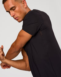Man wearing Cadence Swift Tee - Black | Model:Albert | Size:M | Thumbnail Index: 4