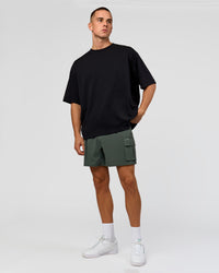 Man wearing Functional Cargo 6" Short - Carbon Green | Model:Albert | Size:M | Thumbnail Index: 4