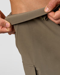 Man wearing Functional Cargo 6" Short - Walnut Grey | Model:Albert | Size:M | Thumbnail Index: 14