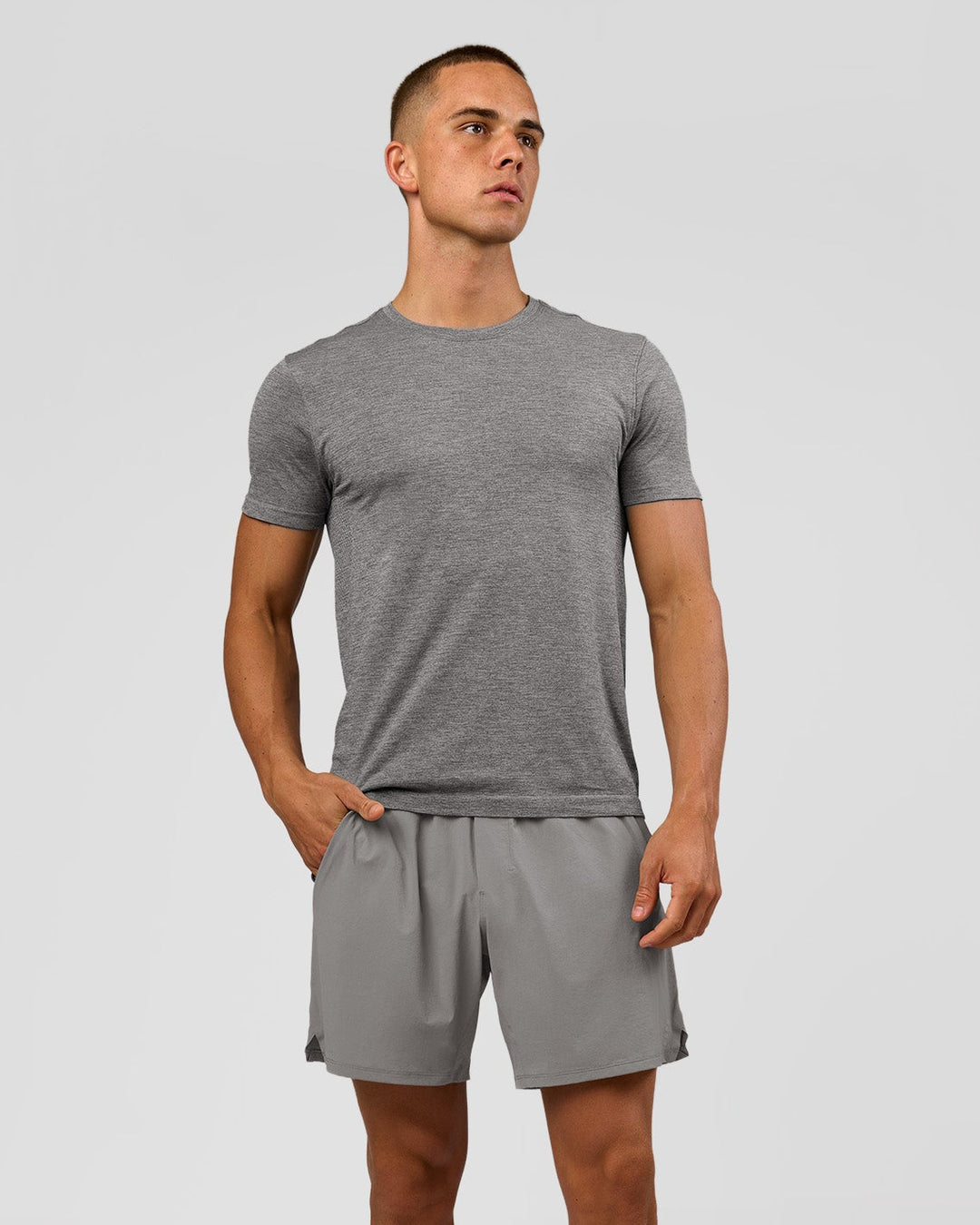 Man wearing Functional Training 7" Short - Storm Front | Model:Albert | Size:M - view 1